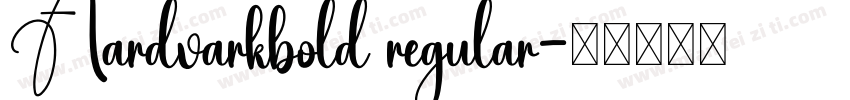 Aardvarkbold regular字体转换